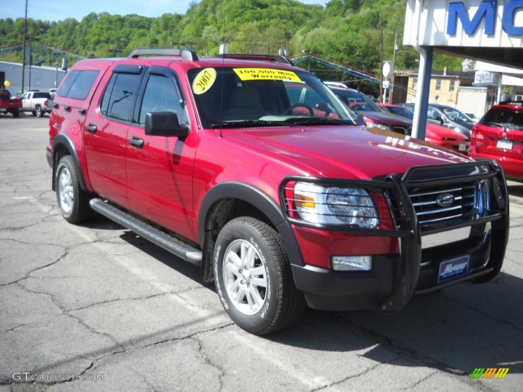 2007 Explorer Sport Trac XLT 4x4 - Red Fire / Camel photo #20