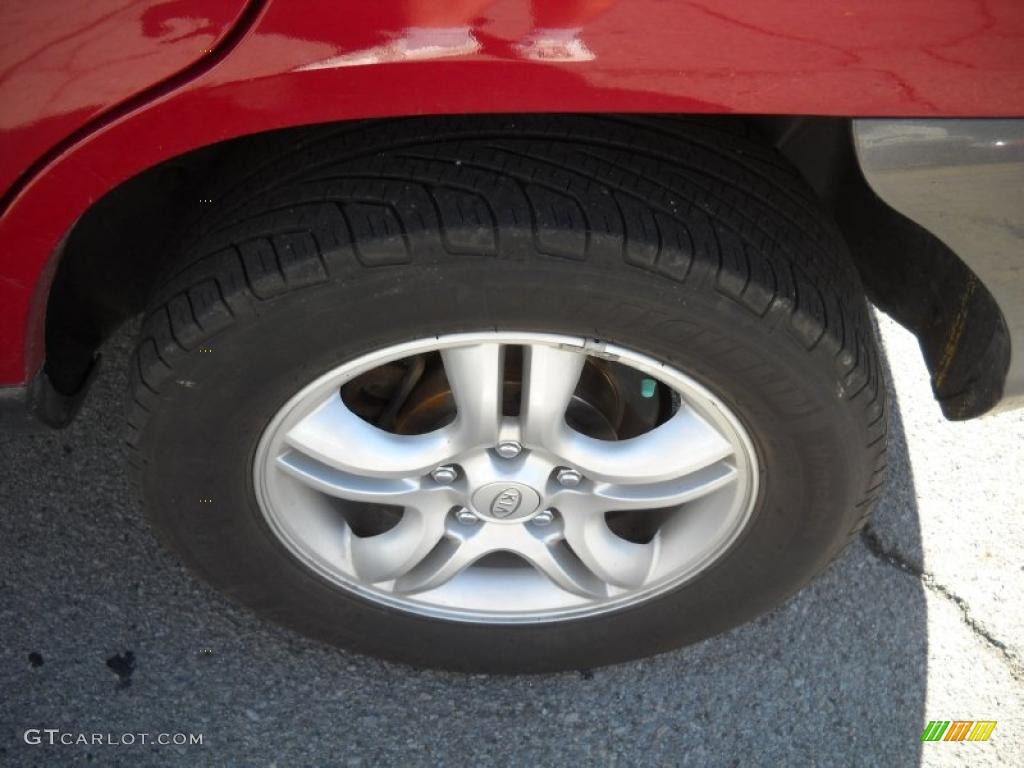 2005 Sportage EX 4WD - Volcanic Red / Beige photo #13