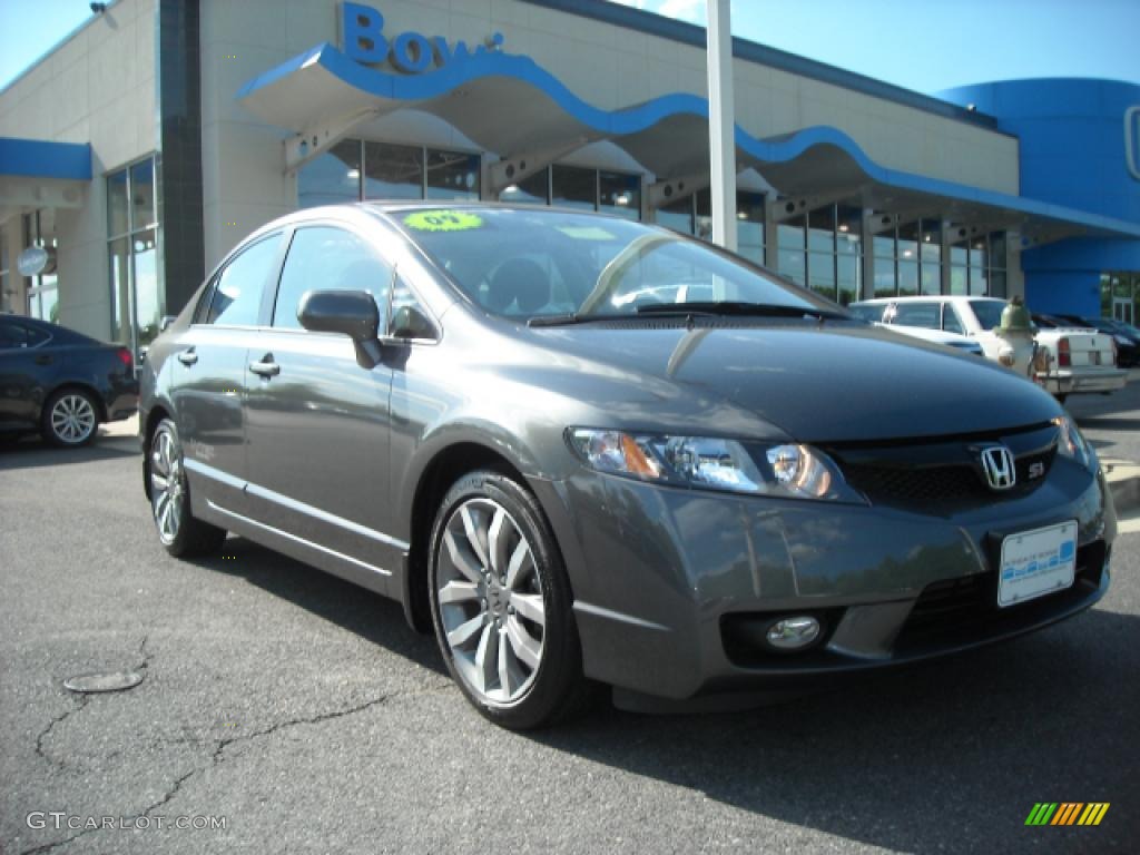 2009 Civic Si Sedan - Polished Metal Metallic / Black photo #1