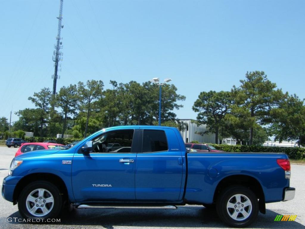 2007 Tundra Limited Double Cab - Blue Streak Metallic / Graphite Gray photo #2