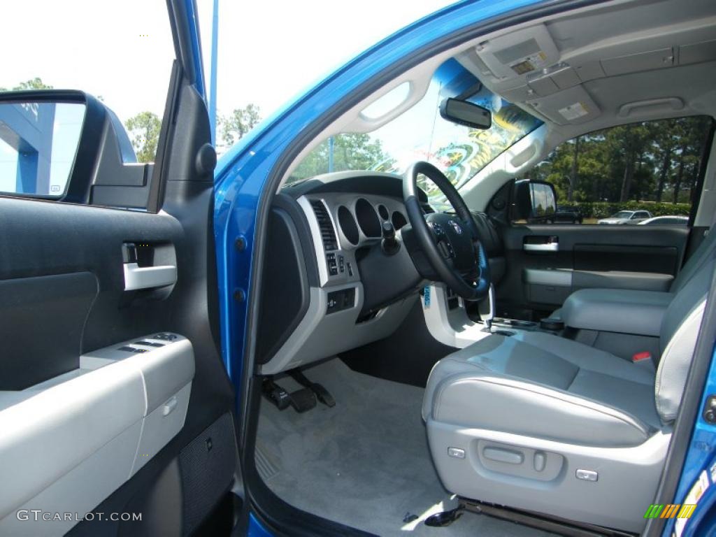 2007 Tundra Limited Double Cab - Blue Streak Metallic / Graphite Gray photo #12