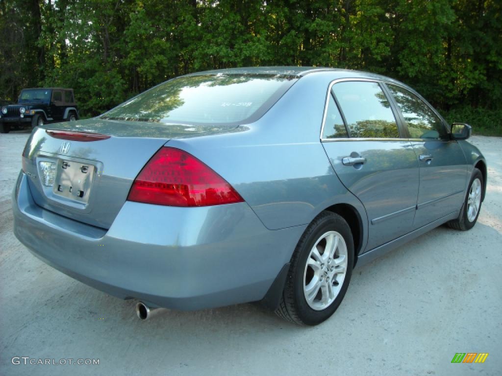 2007 Accord EX Sedan - Cool Blue Metallic / Gray photo #3