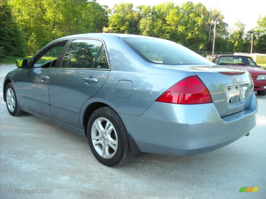 2007 Accord EX Sedan - Cool Blue Metallic / Gray photo #5
