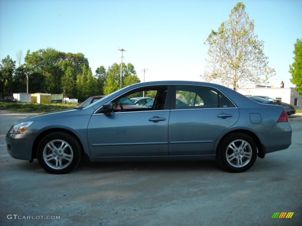 2007 Accord EX Sedan - Cool Blue Metallic / Gray photo #6
