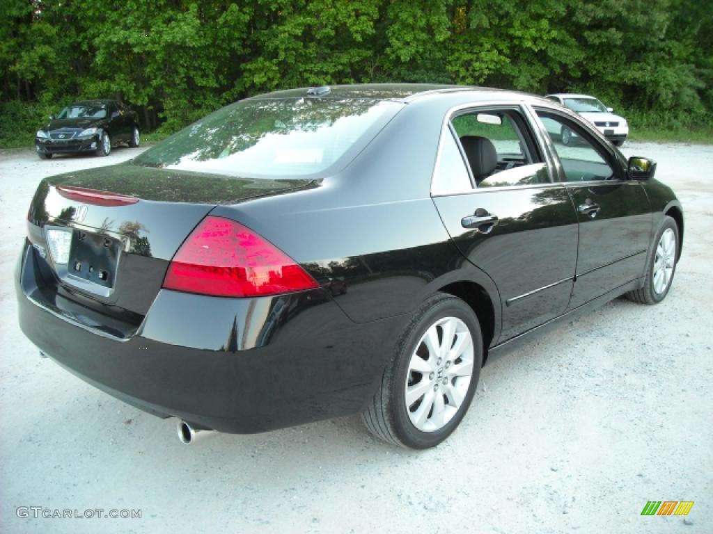 2007 Accord EX-L V6 Sedan - Nighthawk Black Pearl / Black photo #3