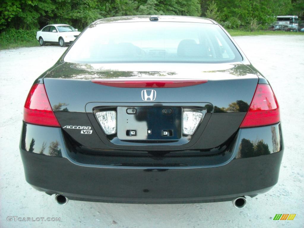 2007 Accord EX-L V6 Sedan - Nighthawk Black Pearl / Black photo #4