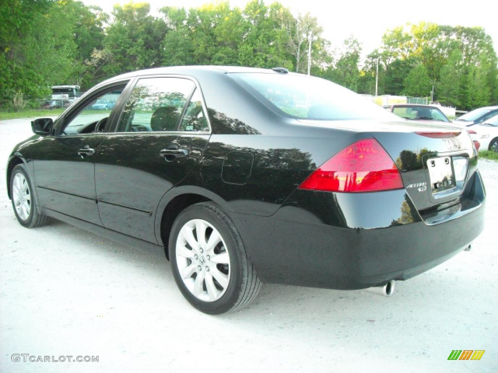2007 Accord EX-L V6 Sedan - Nighthawk Black Pearl / Black photo #5