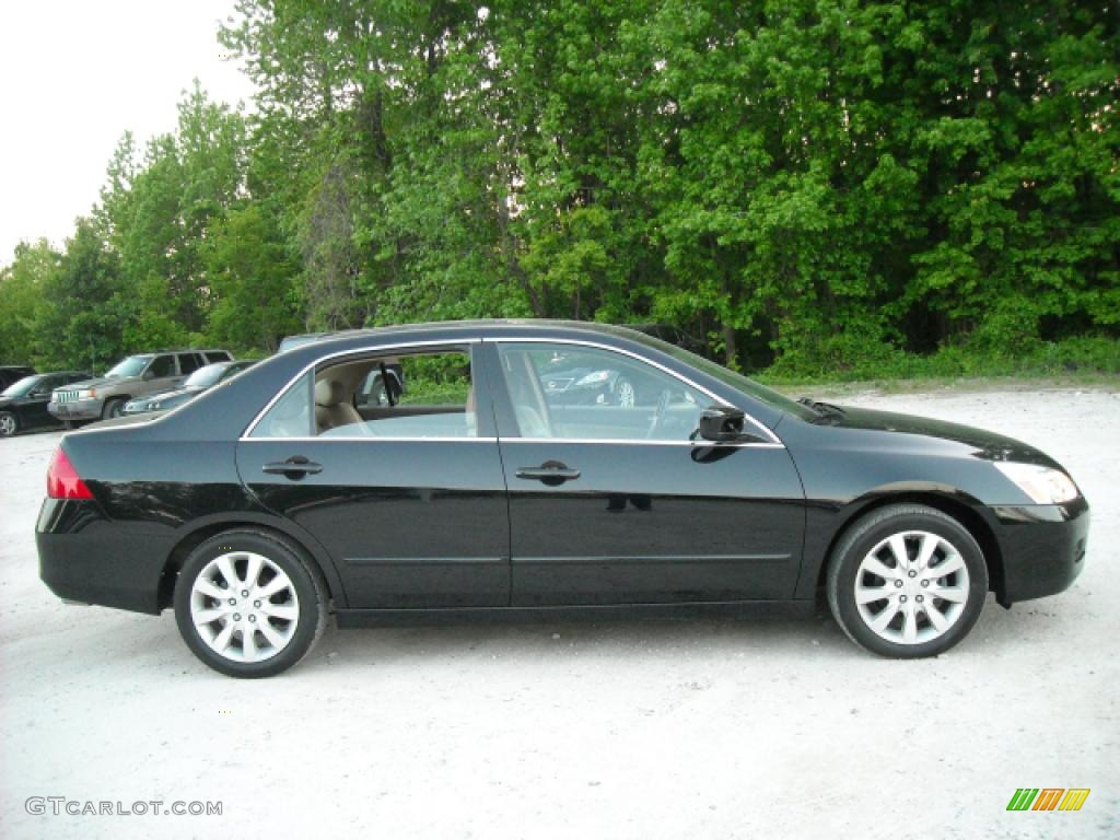 2006 Accord EX-L V6 Sedan - Nighthawk Black Pearl / Ivory photo #2
