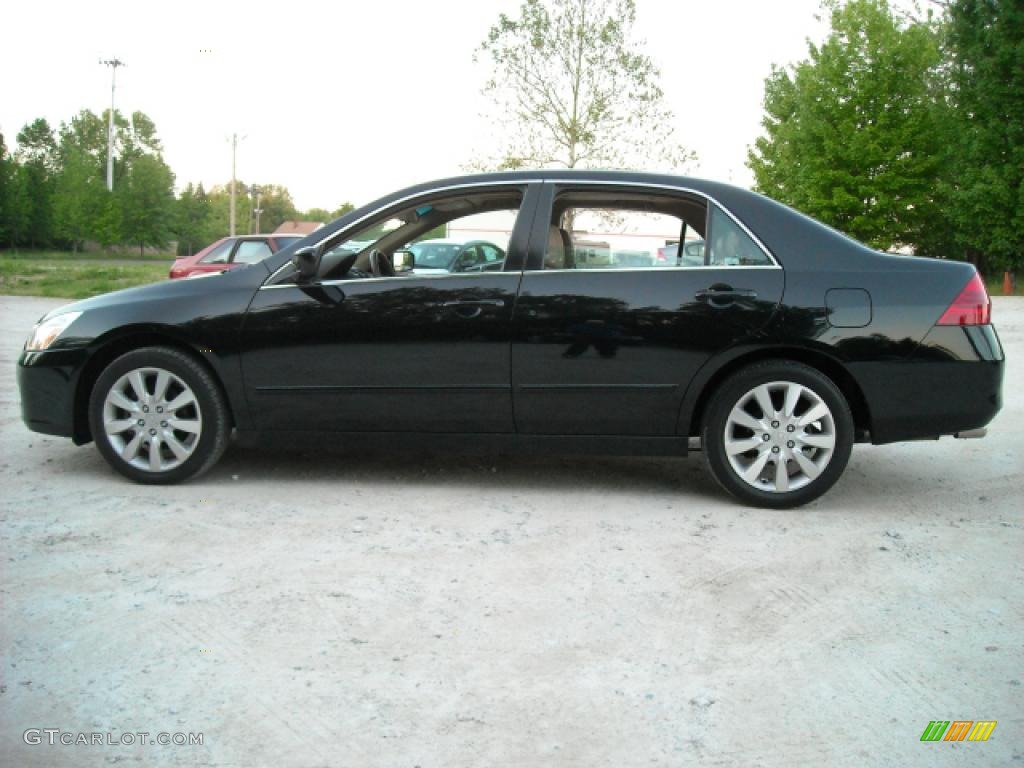 2006 Accord EX-L V6 Sedan - Nighthawk Black Pearl / Ivory photo #6