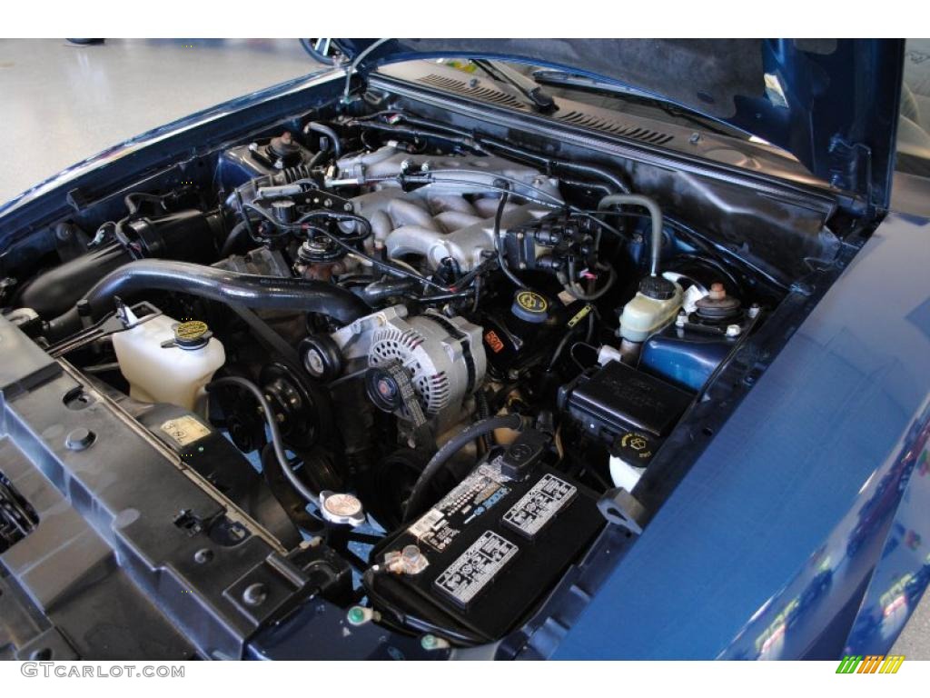 1999 Mustang V6 Convertible - Atlantic Blue Metallic / Light Graphite photo #24