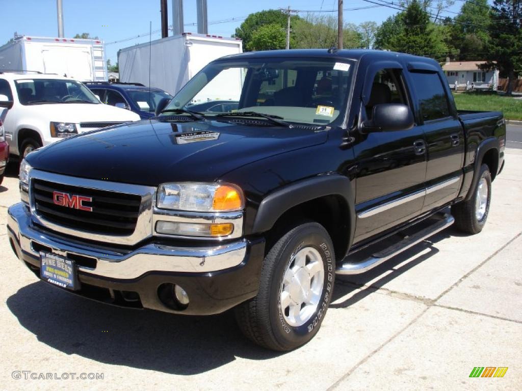 2004 Sierra 1500 SLT Crew Cab 4x4 - Onyx Black / Pewter photo #1