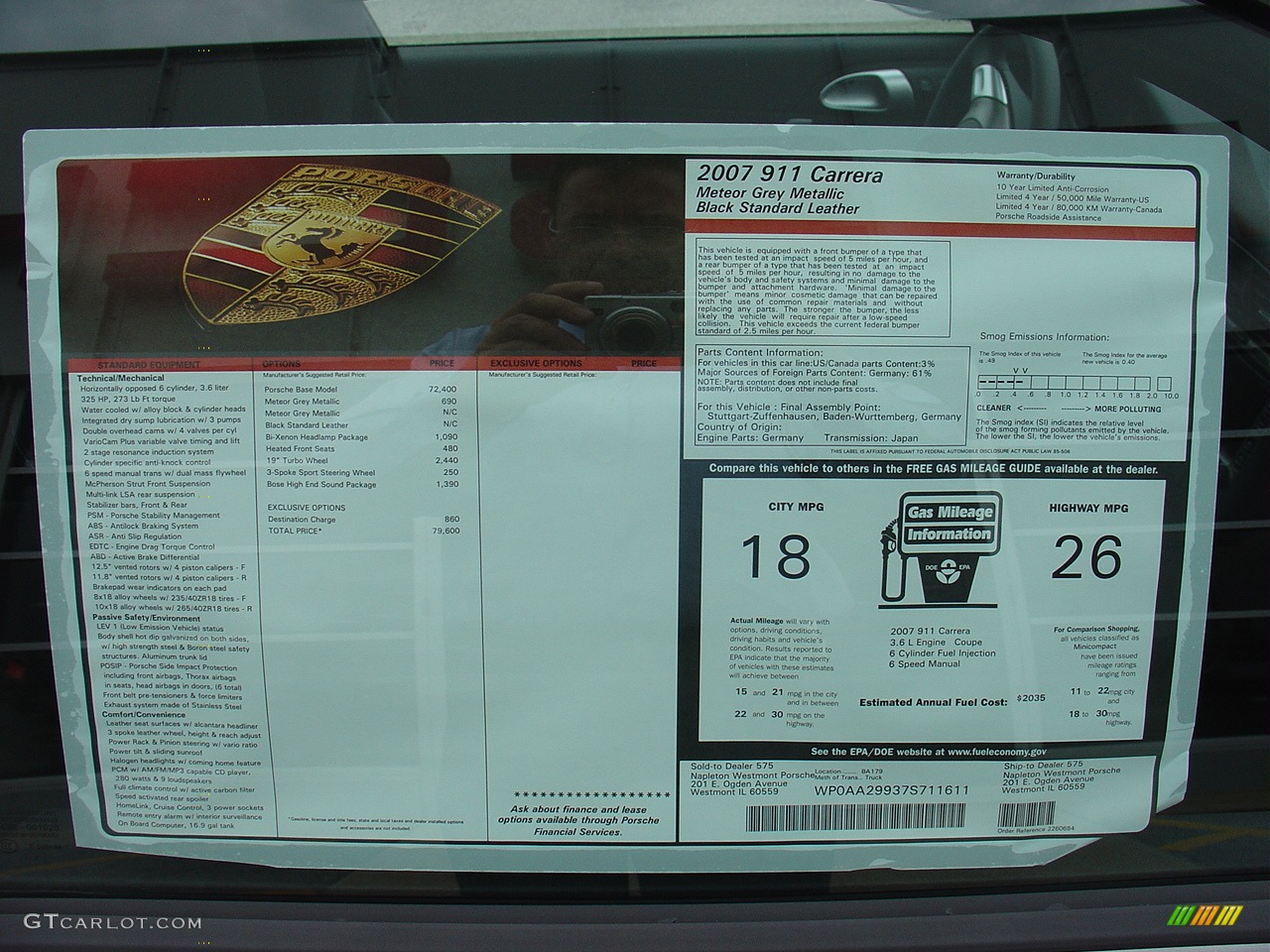 2007 911 Carrera Coupe - Meteor Grey Metallic / Black photo #5