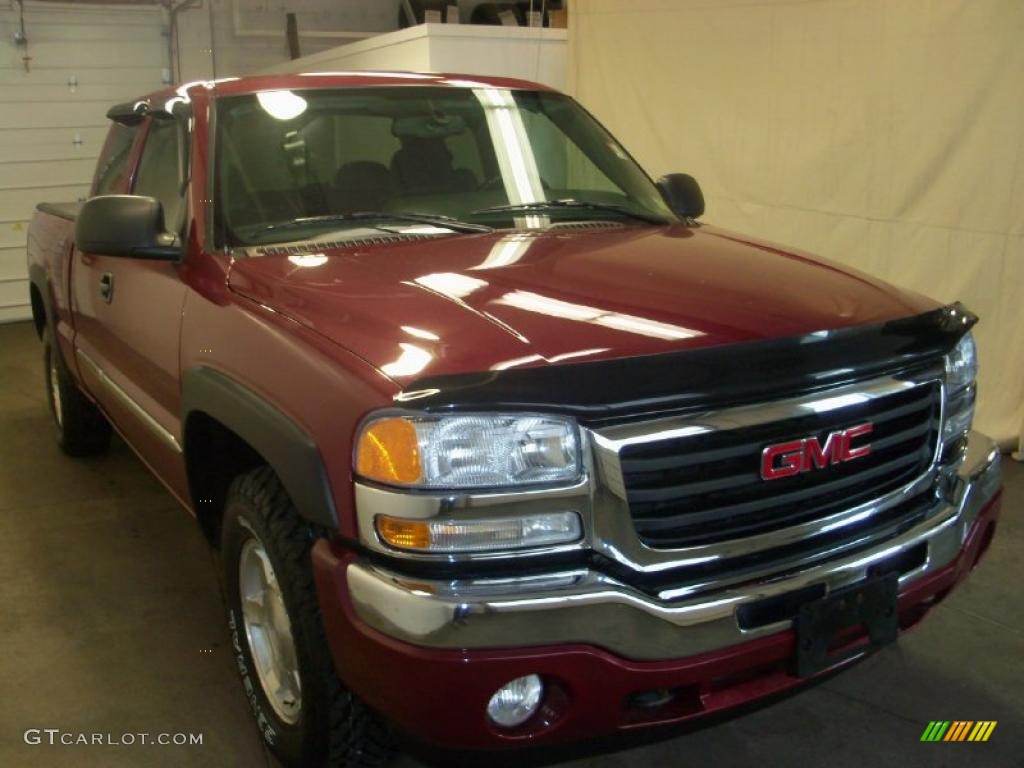 2006 Sierra 1500 SLE Crew Cab 4x4 - Sport Red Metallic / Dark Pewter photo #14