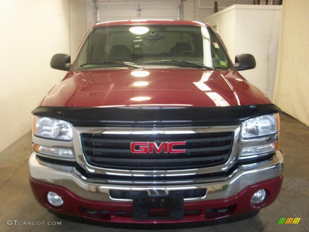 2006 Sierra 1500 SLE Crew Cab 4x4 - Sport Red Metallic / Dark Pewter photo #15