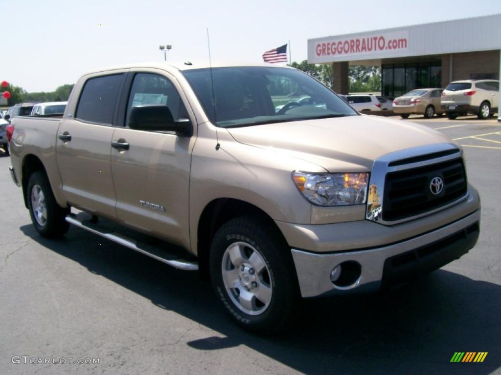 2010 Tundra TRD CrewMax - Sandy Beach Metallic / Sand Beige photo #1