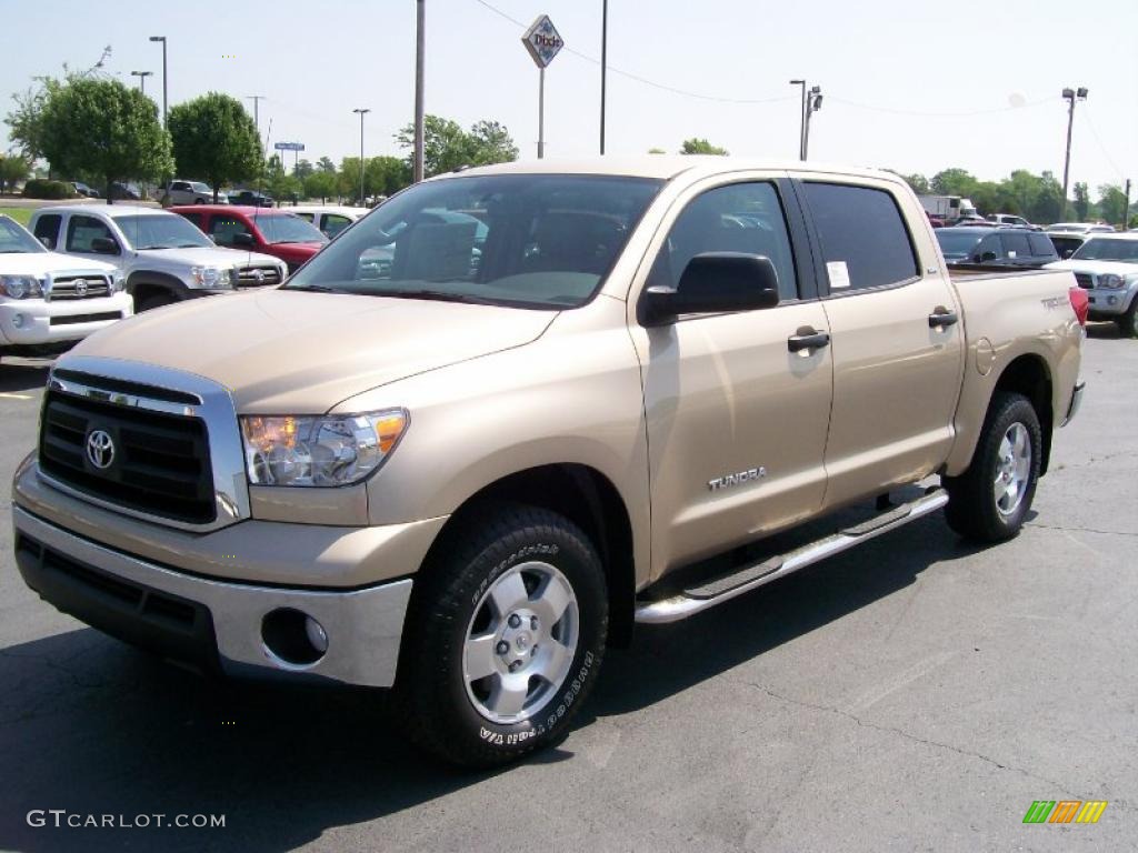 2010 Tundra TRD CrewMax - Sandy Beach Metallic / Sand Beige photo #2