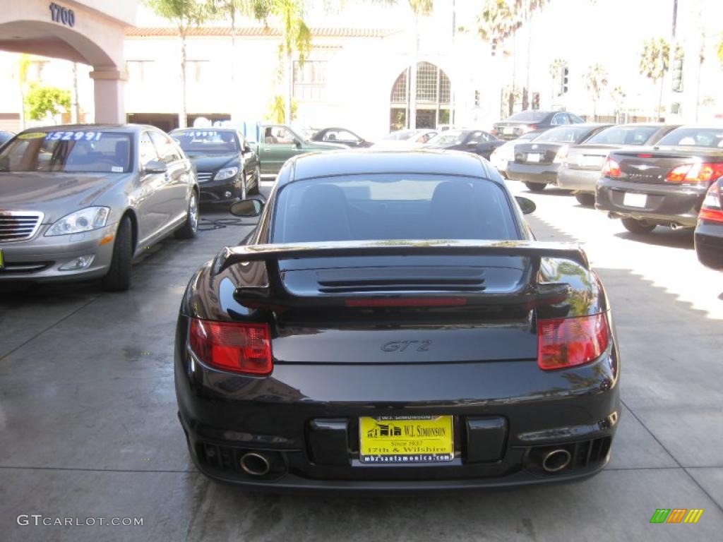 2008 911 GT2 - Basalt Black Metallic / Black photo #4