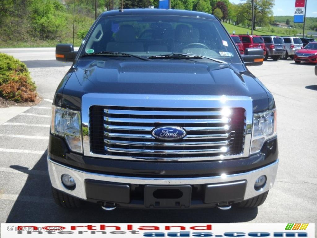 2010 F150 XLT SuperCrew 4x4 - Tuxedo Black / Medium Stone photo #3