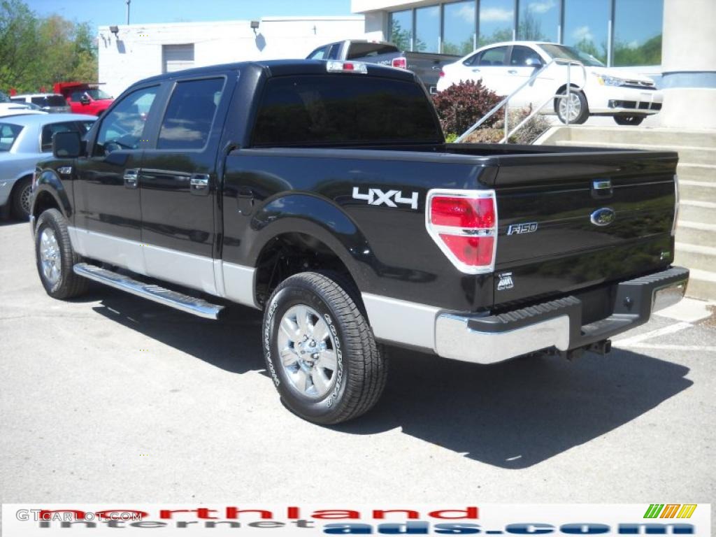 2010 F150 XLT SuperCrew 4x4 - Tuxedo Black / Medium Stone photo #8