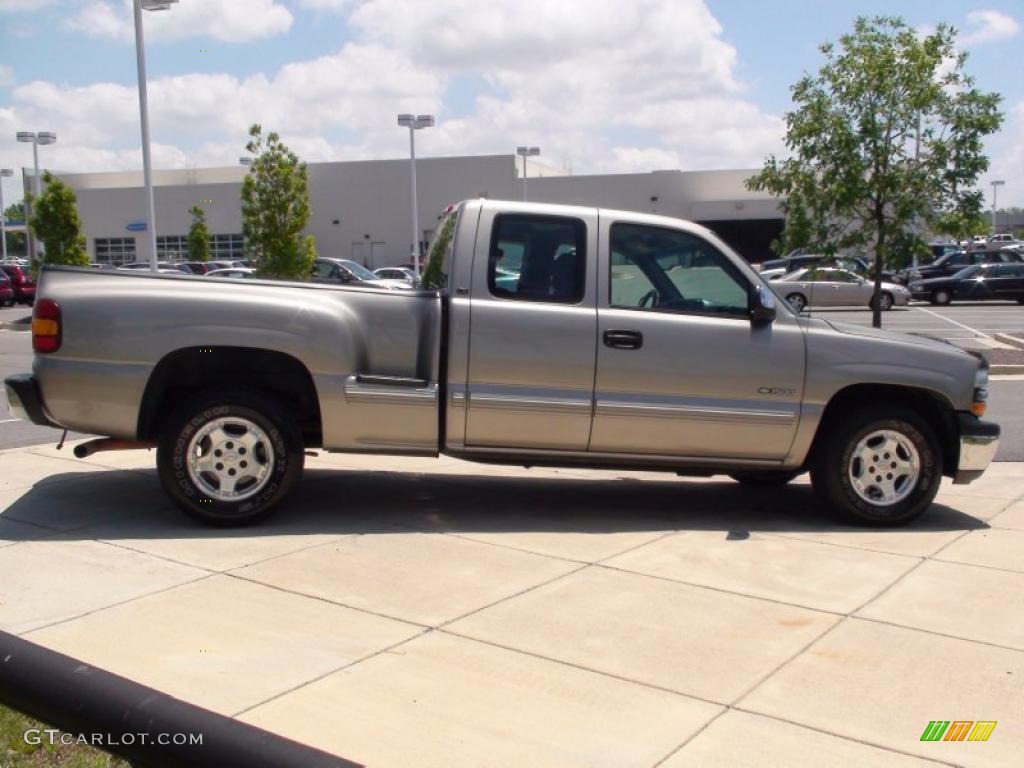 2002 Silverado 1500 Extended Cab - Light Pewter Metallic / Graphite Gray photo #4