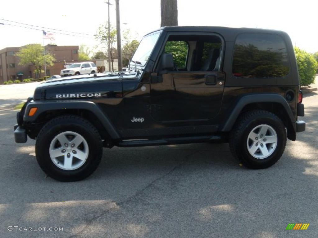 2004 Wrangler Rubicon 4x4 - Black / Dark Slate Gray photo #2