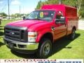 2010 Vermillion Red Ford F350 Super Duty XL Regular Cab 4x4 Chassis Utility  photo #1
