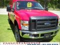 2010 Vermillion Red Ford F350 Super Duty XL Regular Cab 4x4 Chassis Utility  photo #3