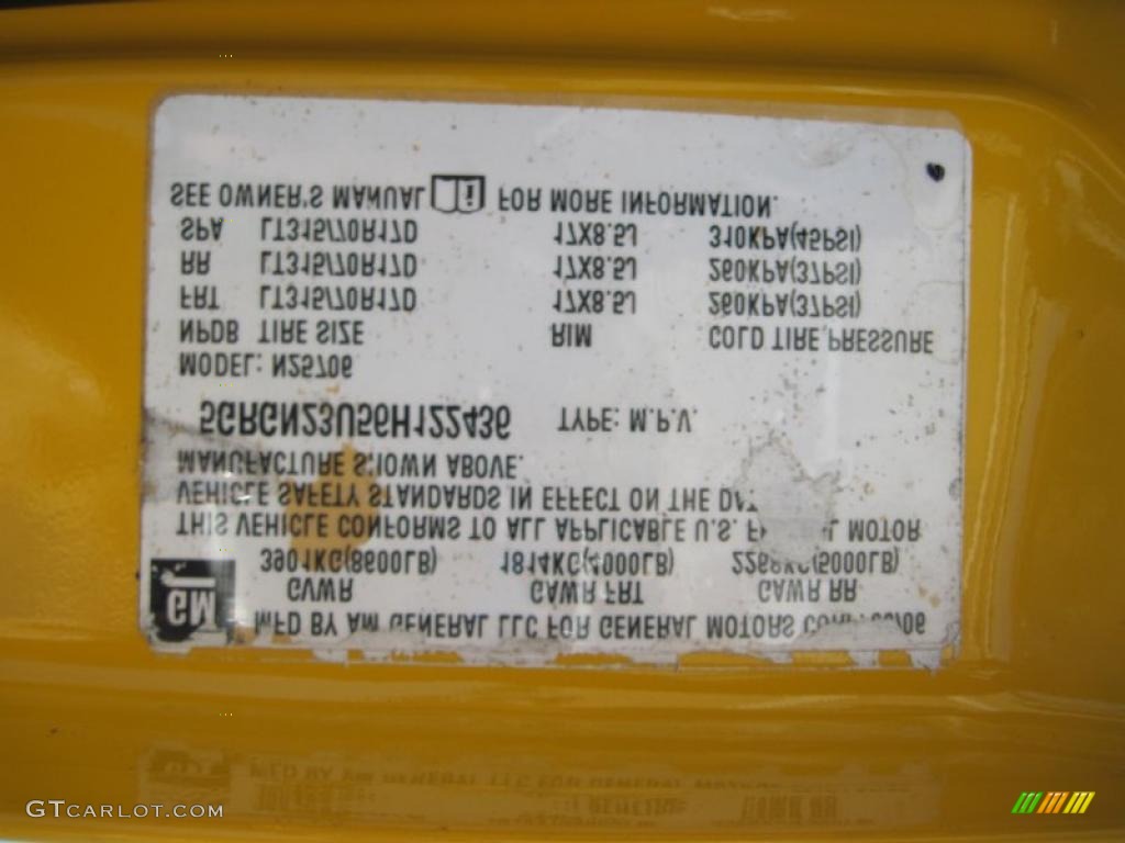 2006 H2 SUV - Yellow / Ebony photo #12