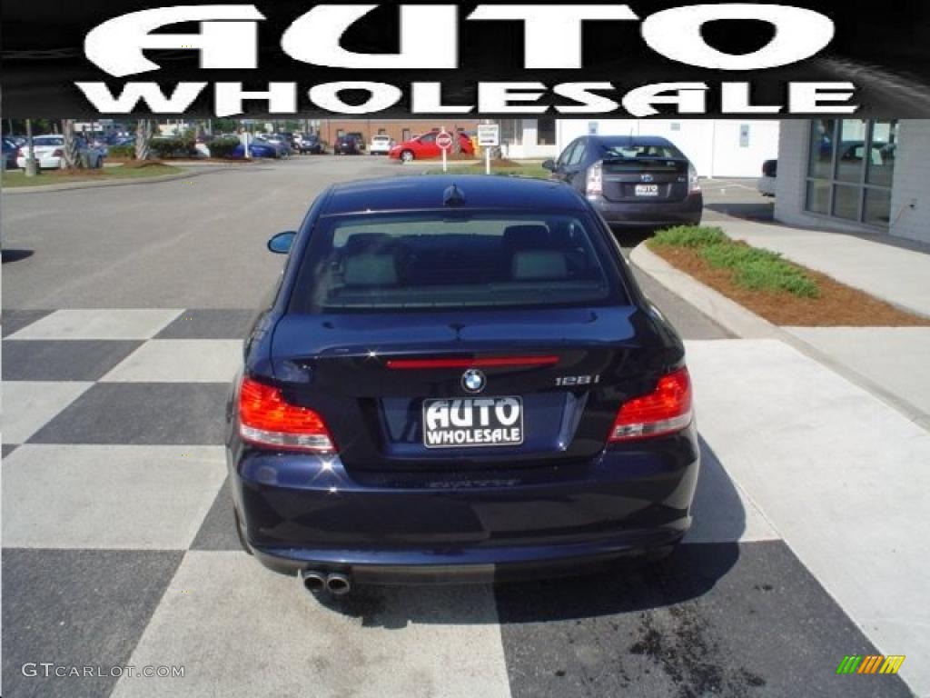 2009 1 Series 128i Coupe - Monaco Blue Metallic / Black photo #2