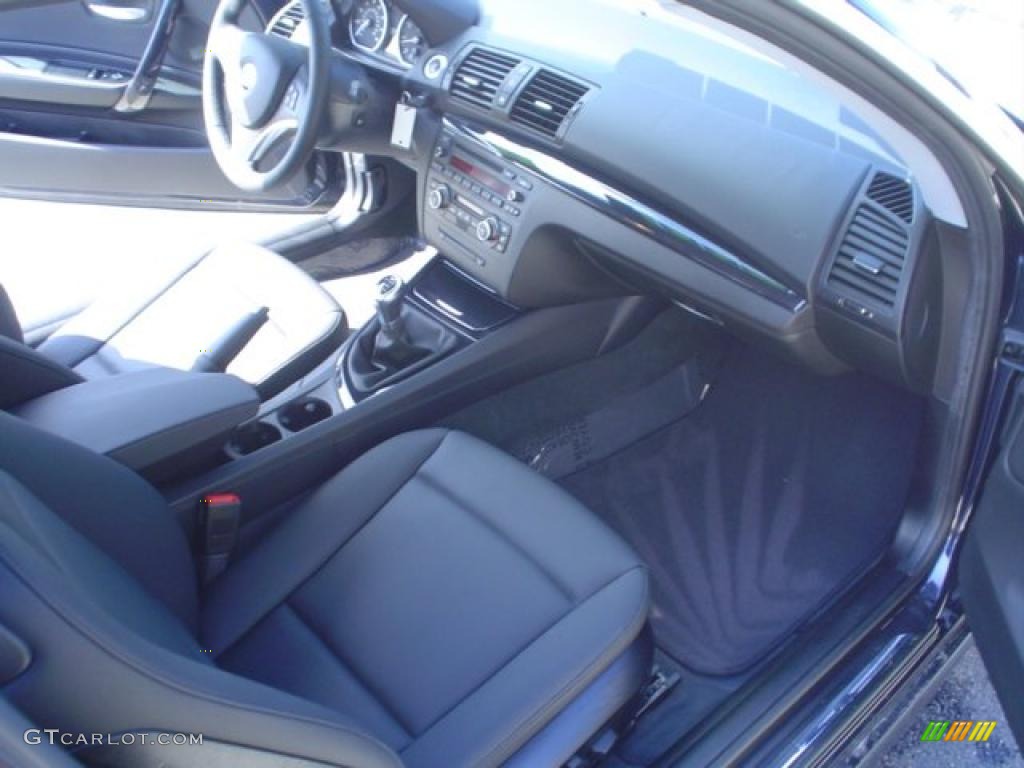 2009 1 Series 128i Coupe - Monaco Blue Metallic / Black photo #6