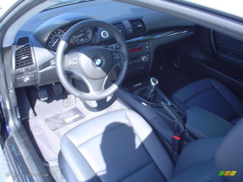 2009 1 Series 128i Coupe - Monaco Blue Metallic / Black photo #8