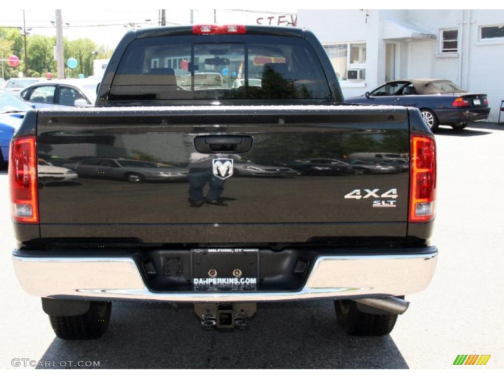 2006 Ram 1500 SLT Quad Cab 4x4 - Brilliant Black Crystal Pearl / Medium Slate Gray photo #6