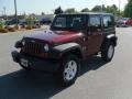 2009 Red Rock Crystal Pearl Coat Jeep Wrangler X 4x4  photo #2