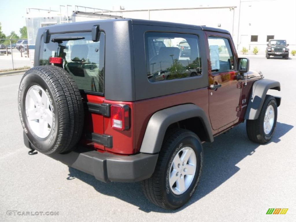 2009 Wrangler X 4x4 - Red Rock Crystal Pearl Coat / Dark Slate Gray/Medium Slate Gray photo #5