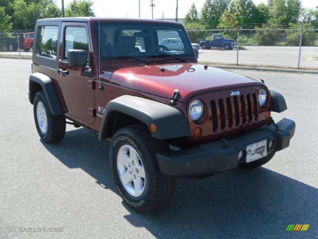 2009 Wrangler X 4x4 - Red Rock Crystal Pearl Coat / Dark Slate Gray/Medium Slate Gray photo #6