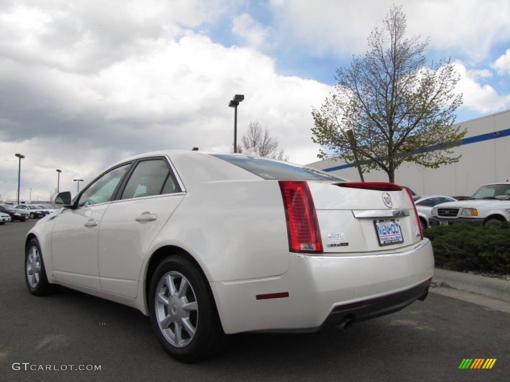 2009 CTS 4 AWD Sedan - White Diamond Tri-Coat / Ebony photo #3