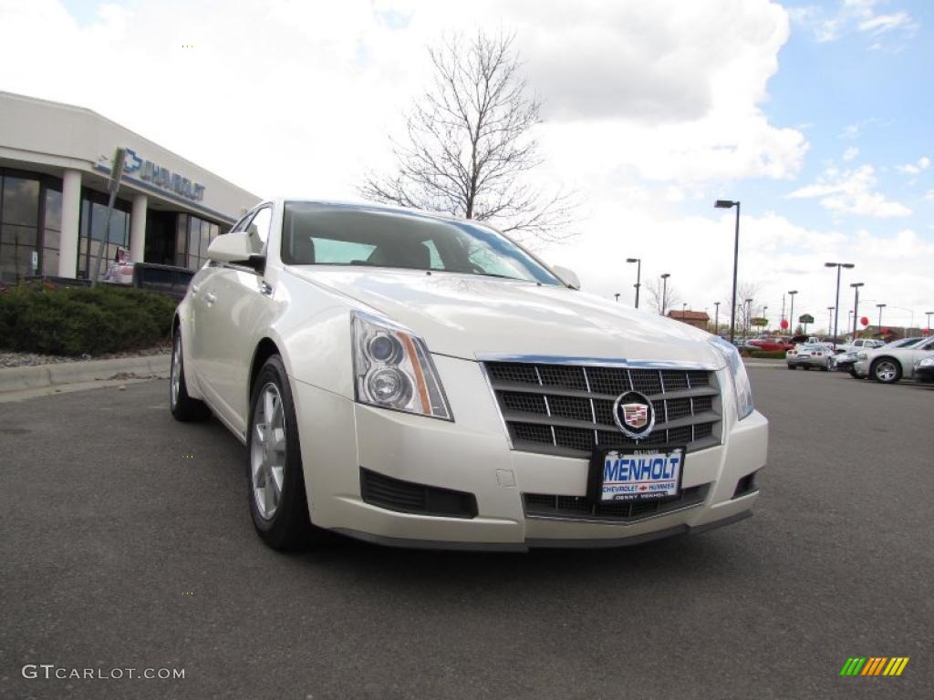 2009 CTS 4 AWD Sedan - White Diamond Tri-Coat / Ebony photo #9