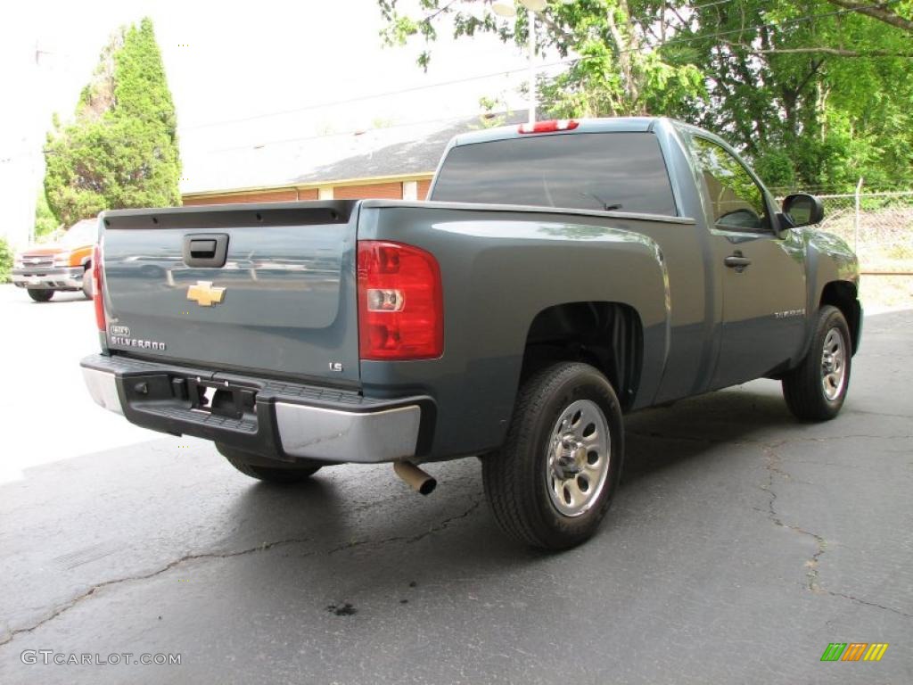 2008 Silverado 1500 LS Regular Cab - Blue Granite Metallic / Dark Titanium photo #5