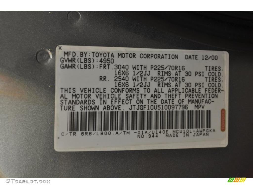 2001 RX 300 - Mineral Green Metallic / Ivory photo #9