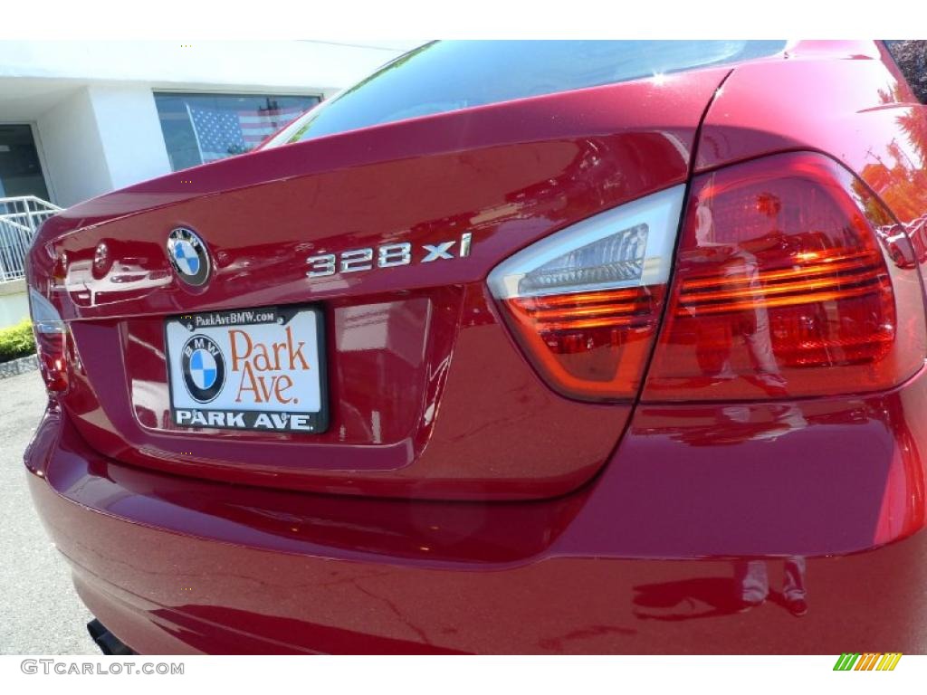 2007 3 Series 328xi Sedan - Crimson Red / Beige photo #15