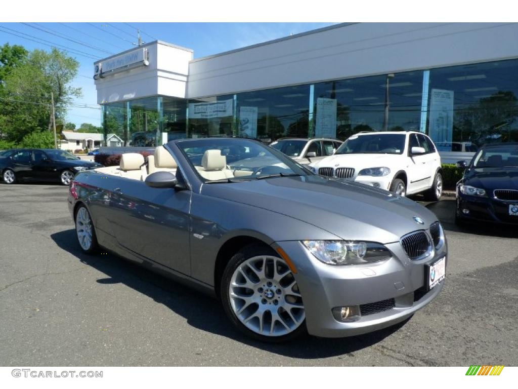 2009 3 Series 328i Convertible - Space Grey Metallic / Cream Beige Dakota Leather photo #1