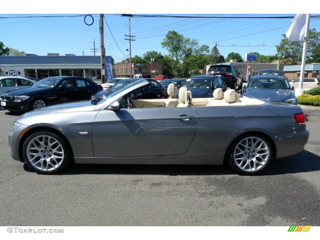 2009 3 Series 328i Convertible - Space Grey Metallic / Cream Beige Dakota Leather photo #18