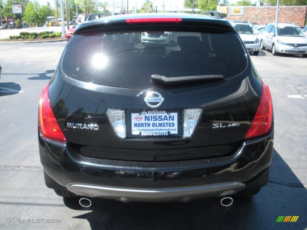 2004 Murano SL AWD - Super Black / Charcoal photo #6