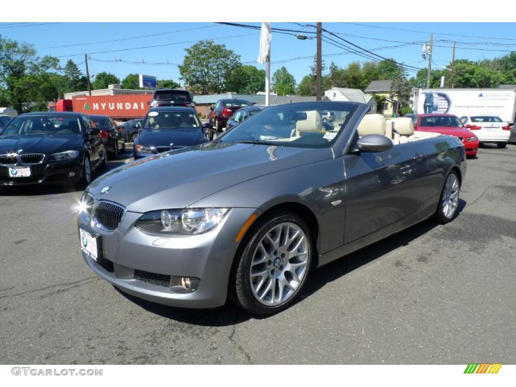2009 3 Series 328i Convertible - Space Grey Metallic / Cream Beige Dakota Leather photo #19
