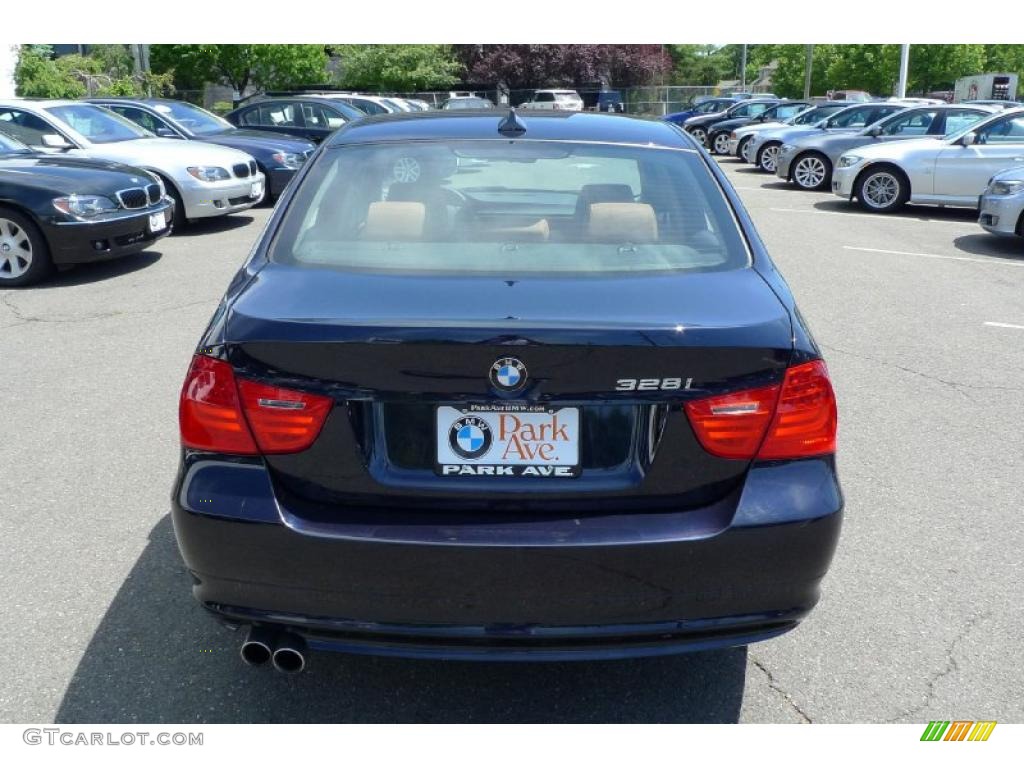 2010 3 Series 328i xDrive Sedan - Monaco Blue Metallic / Saddle Brown Dakota Leather photo #4