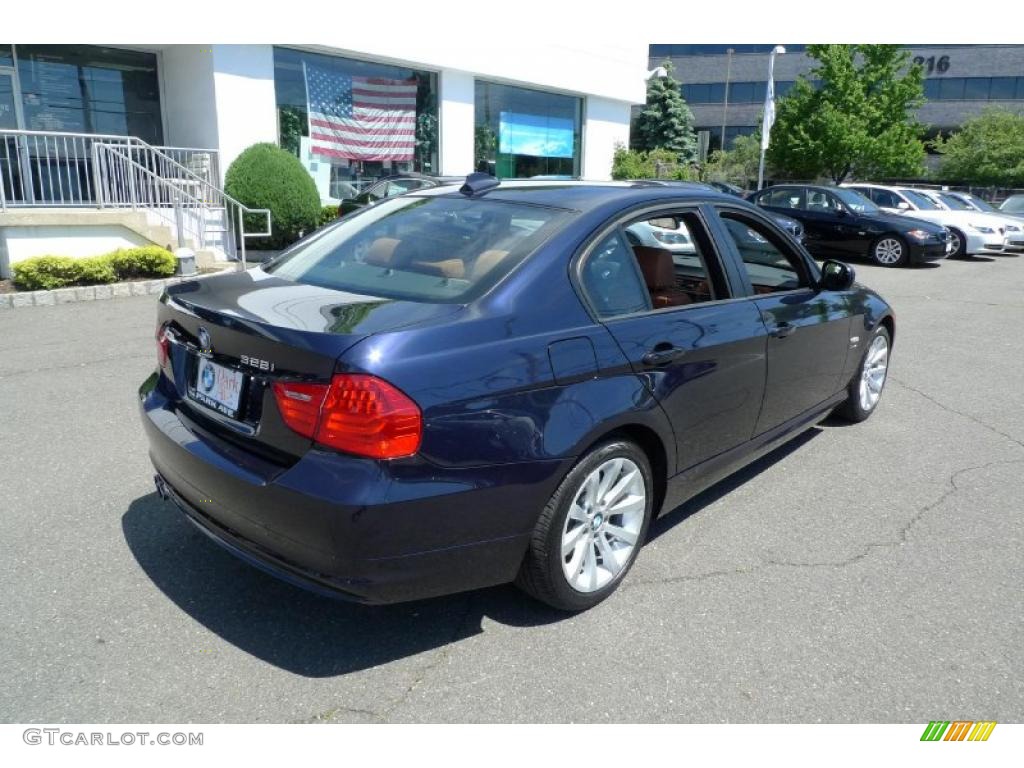 2010 3 Series 328i xDrive Sedan - Monaco Blue Metallic / Saddle Brown Dakota Leather photo #13
