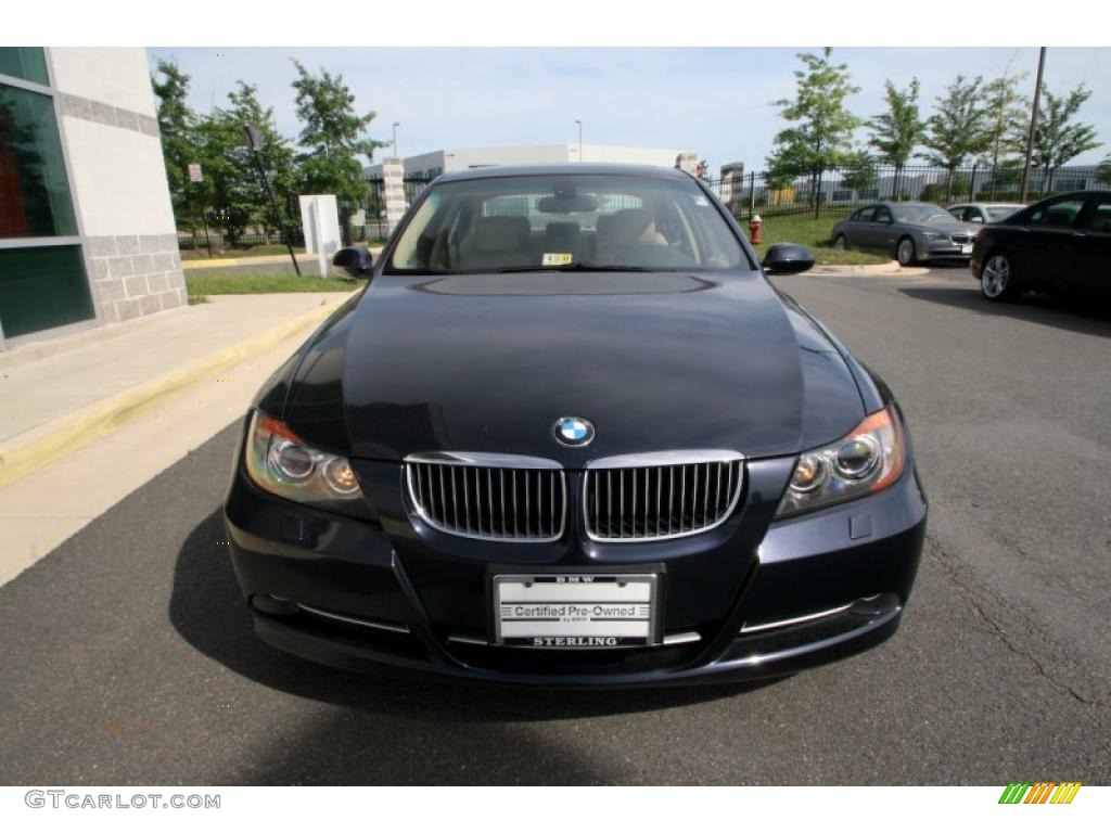 2007 3 Series 335i Sedan - Monaco Blue Metallic / Beige photo #1