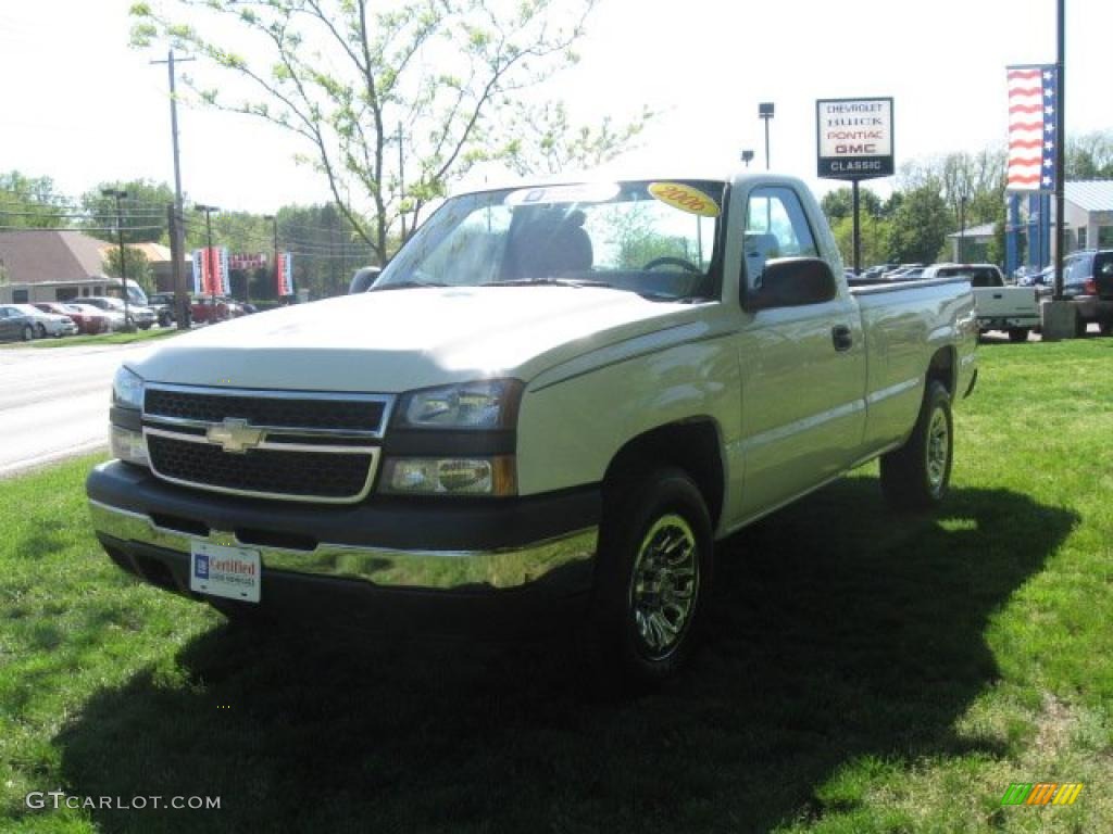 2006 Silverado 1500 Work Truck Regular Cab 4x4 - Summit White / Dark Charcoal photo #1