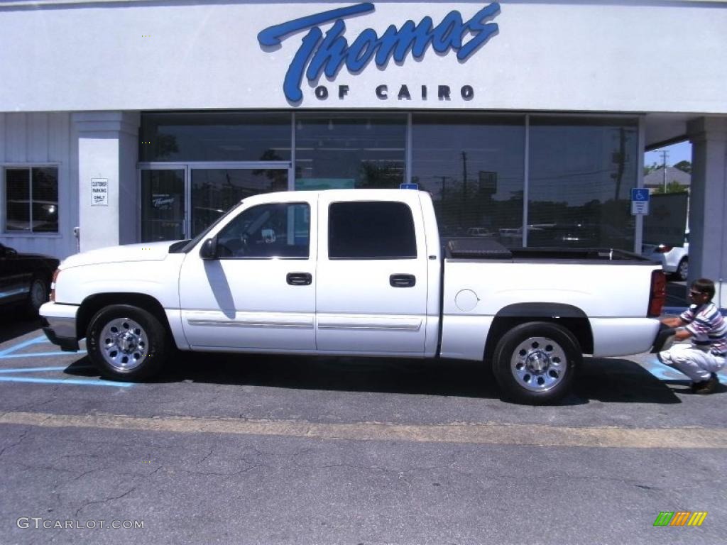 2006 Silverado 1500 LS Crew Cab - Summit White / Dark Charcoal photo #1