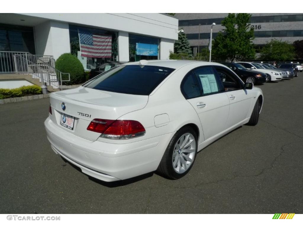 2008 7 Series 750i Sedan - Alpine White / Black photo #3